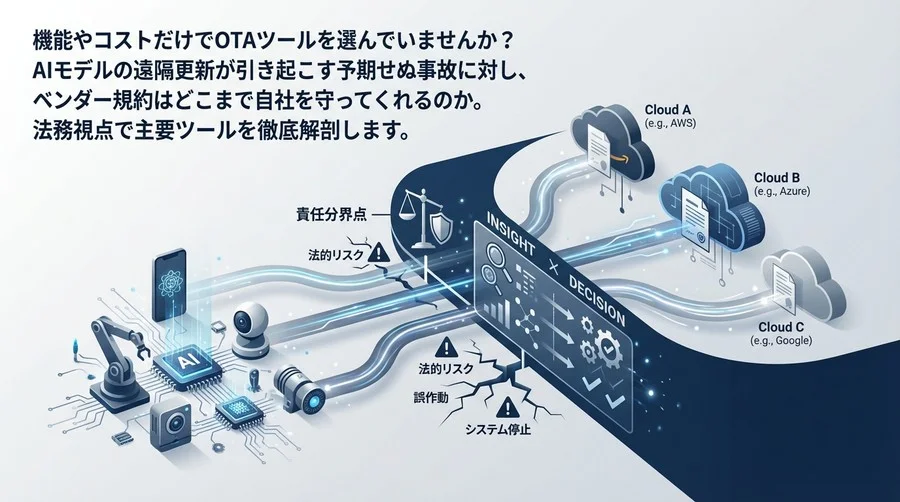 エッジAIのOTA更新、機能比較の前に知るべき「法的リスク」と主要3社ツールの責任分界点