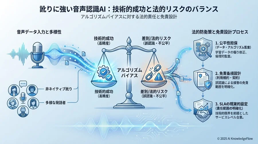 アルゴリズムバイアスに対する法的責任と免責設計 - Section Image