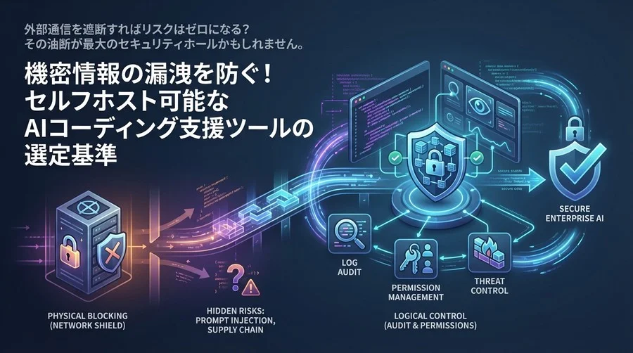 機密情報の漏洩を防ぐ！セルフホスト可能なAIコーディング支援ツールの選定基準