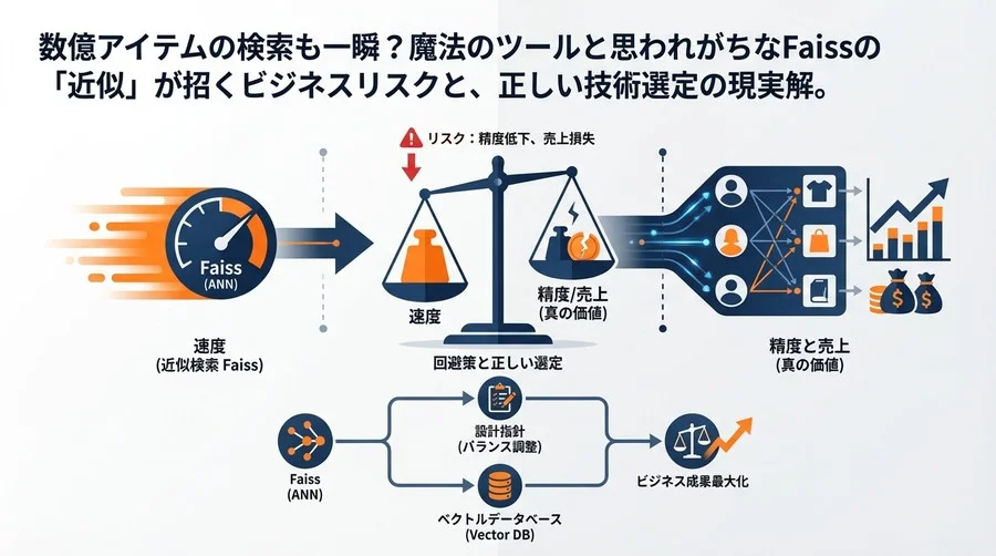 Faiss導入の落とし穴：近似検索の「速度」と引き換えに失う「売上」のリスクと回避策