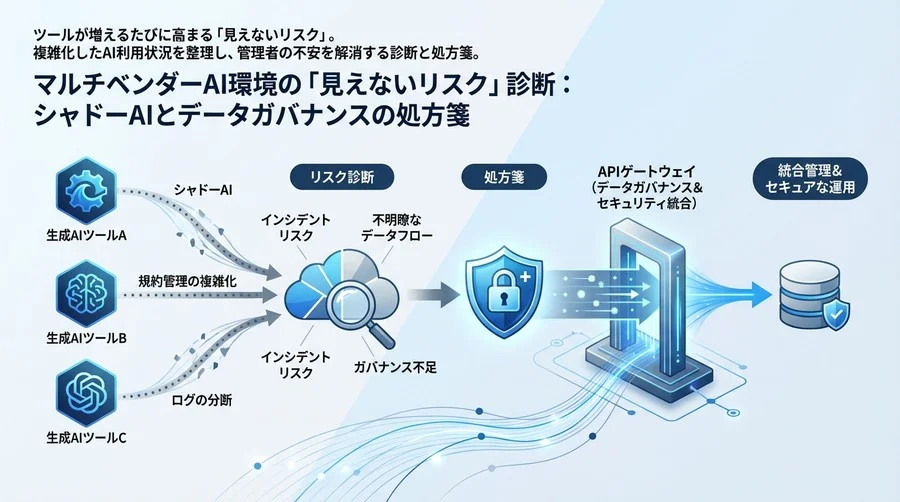 マルチベンダーAI環境の「見えないリスク」診断：シャドーAIとデータガバナンスの処方箋