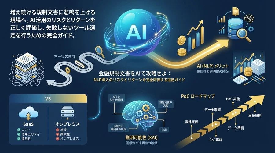 金融規制文書をAIで攻略せよ：NLP導入のリスクとリターンを完全評価する選定ガイド