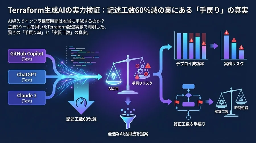 Terraform生成AIの実力検証：記述工数60%減の裏にある「手戻り」の真実