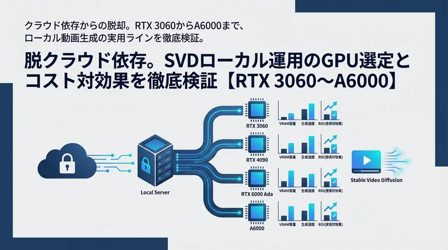 脱クラウド依存。SVDローカル運用のGPU選定とコスト対効果を徹底検証【RTX 3060〜A6000】