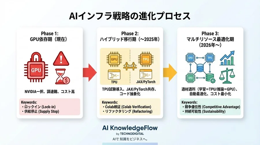 「とりあえずGPU」は2026年に破綻する？TPU分散投資がAI企業の生存戦略になる理由 - Conclusion Image