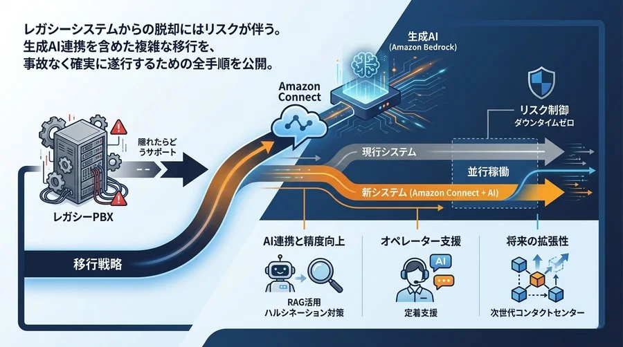 Amazon Connectと生成AIで実現する「止まらない」コンタクトセンター移行戦略