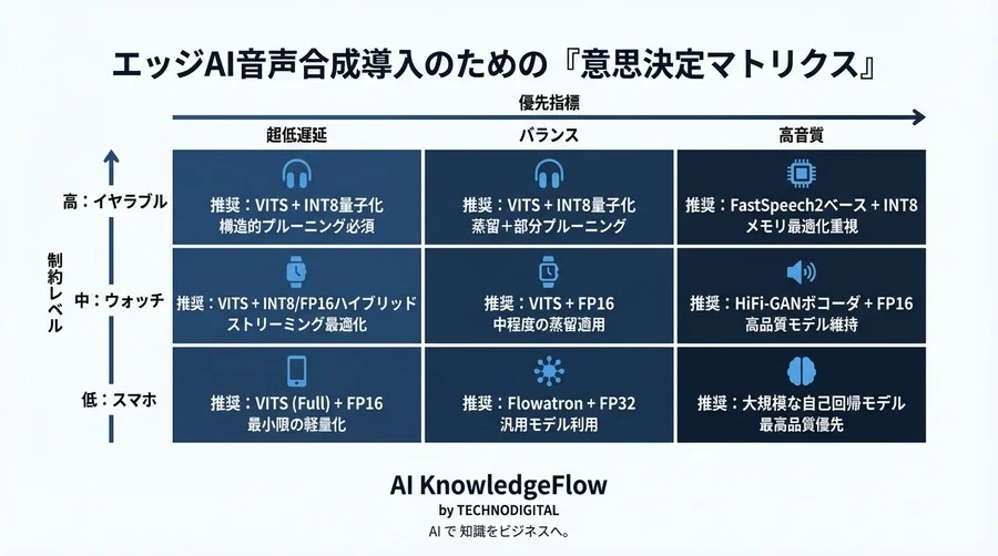 ウェアラブル端末の「会話」を加速するエッジAI音声合成：非自己回帰モデルによる遅延なき実装論 - Conclusion Image