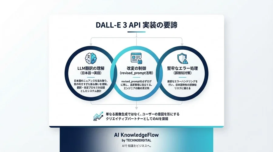 DALL-Eの最新版 API×日本語入力の真実：勝手に書き換わるプロンプトをエンジニアはどう制御すべきか - Conclusion Image