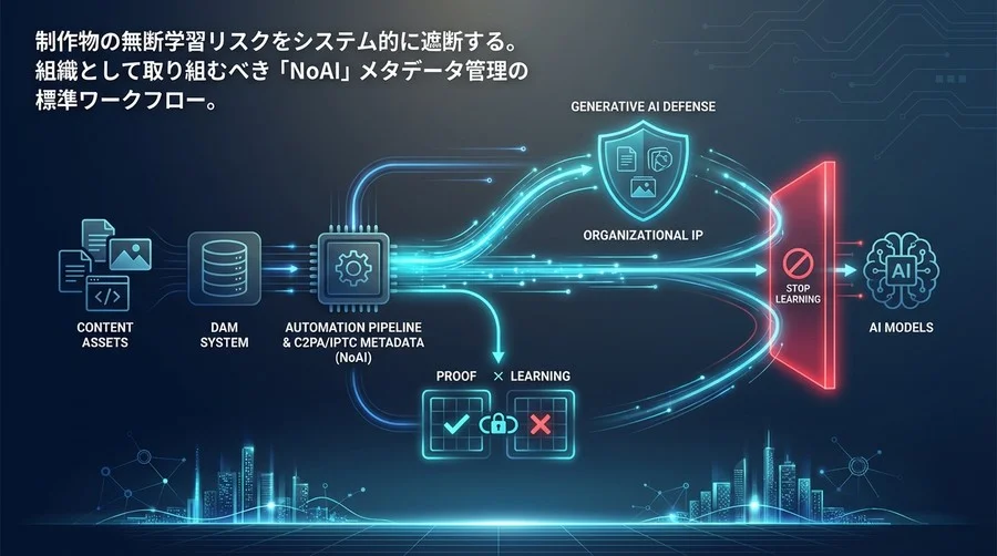 企業資産を守る「AI学習拒否」自動化パイプライン：C2PA準拠のメタデータ管理と実装戦略