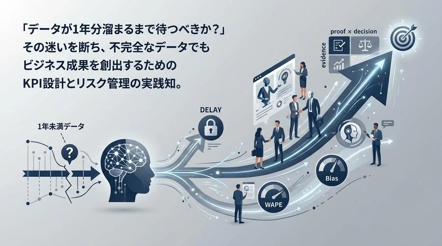 季節性データ不足をどう乗り切るか？AI需要予測の「1年目の壁」攻略KPIとリスク管理術