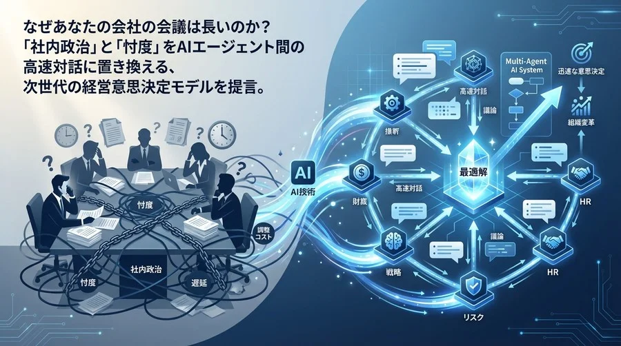 組織の「政治」をハックせよ：マルチエージェントAIによる意思決定プロセスの再構築