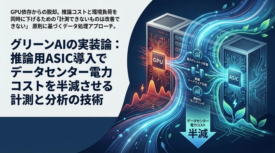 グリーンAIの実装論：推論用ASIC導入でデータセンター電力コストを半減させる計測と分析の技術