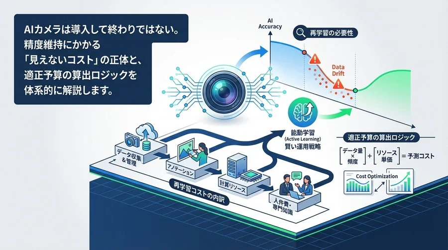 AIカメラの精度維持は高い？再学習費用の内訳と適正予算の算出ロジック