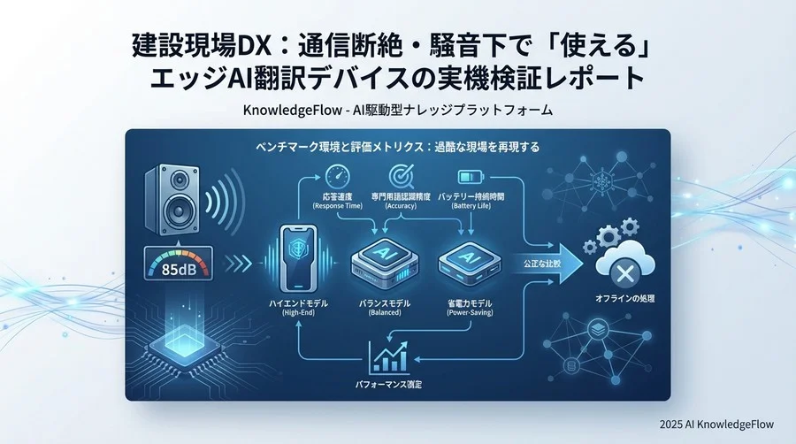 ベンチマーク環境と評価メトリクス：過酷な現場を再現する - Section Image