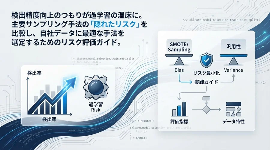検出率向上の罠：Scikit-learnサンプリング手法が招く「過学習」とリスク最小化の実践ガイド