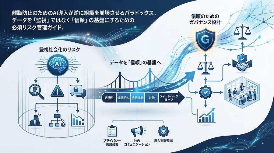 従業員エンゲージメントAI分析の落とし穴：監視社会化を防ぐガバナンス設計の全技術