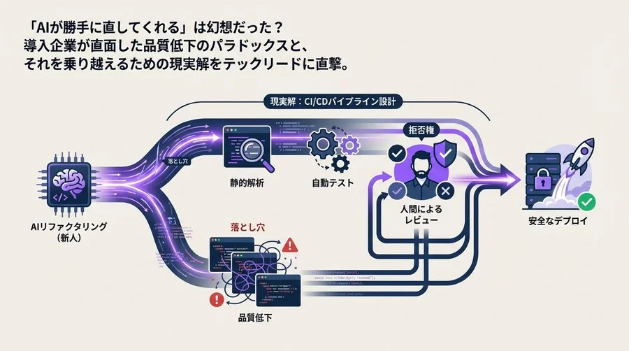AIリファクタリングの落とし穴と現実解：『新人』として扱うCI/CDパイプライン設計論