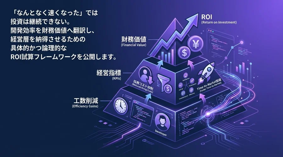 GitHub CopilotのROIを「工数削減」で語るな：経営層を納得させる3階層の財務モデルと投資対効果試算