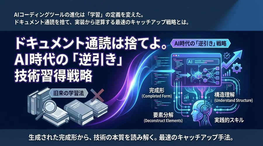 ドキュメント通読は捨てよ。AI時代の「逆引き」技術習得戦略