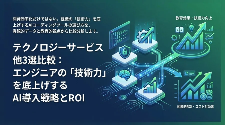 GitHub Copilot他3選比較：エンジニアの「技術力」を底上げするAI導入戦略とROI