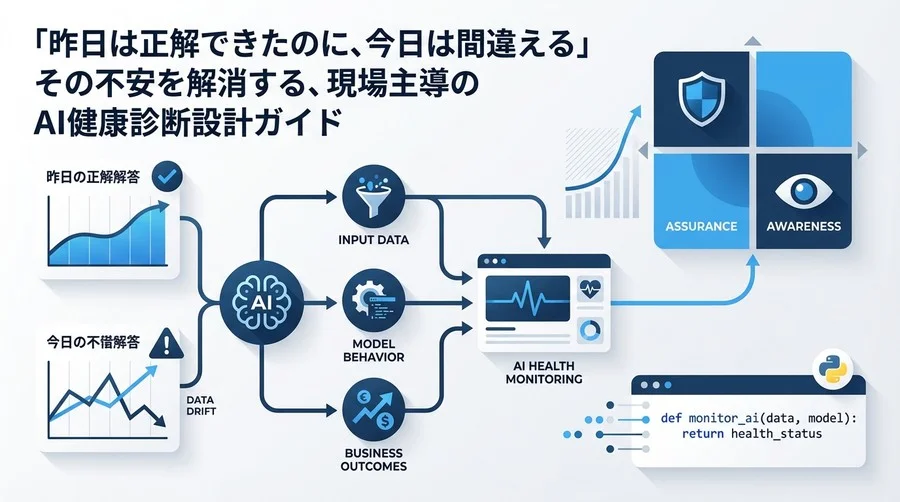 「昨日は正解、今日は誤答」の不安を消す。現場で回せるAI精度監視と指標設計の教科書