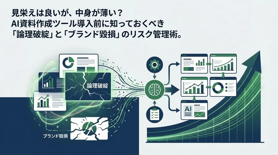AI資料作成の落とし穴：見栄えの裏に潜む「論理破綻」と「ブランド毀損」回避の技術的アプローチ