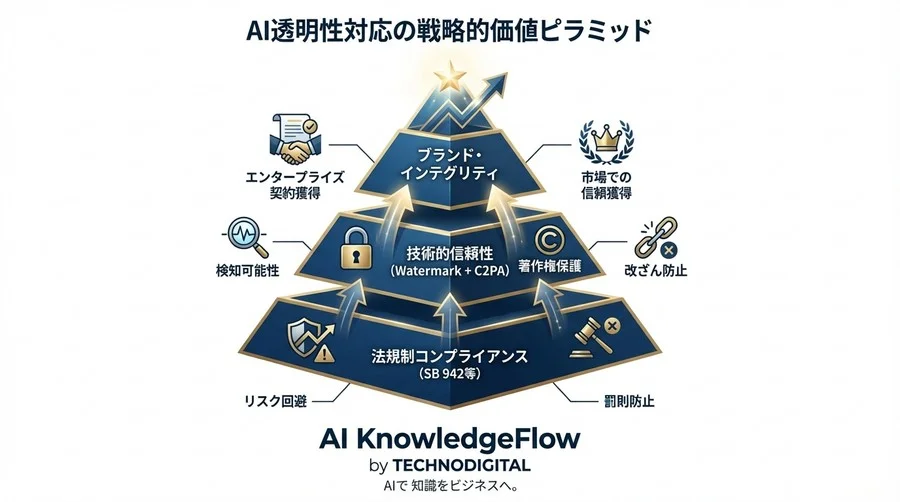 「ラベル表示だけでは不十分？」SB 942対応：AI透明性確保のためのウォーターマーク技術選定の裏側 - Conclusion Image