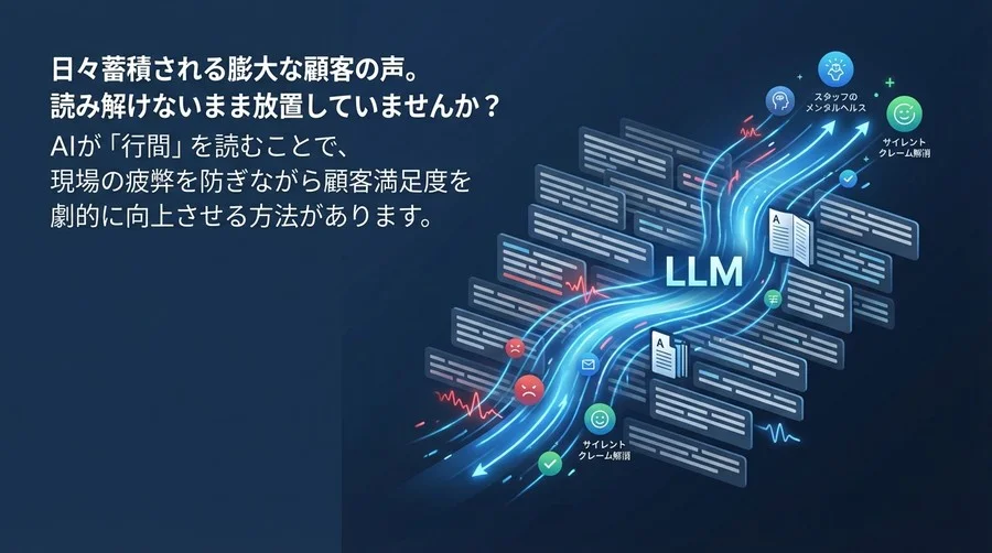 CS現場の「心の疲れ」を救う。LLM感情分析で実現するサイレントクレーム対策と品質向上