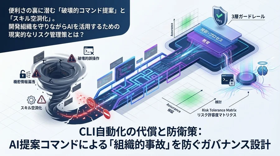 CLI自動化の代償と防衛策：AI提案コマンドによる「組織的事故」を防ぐガバナンス設計