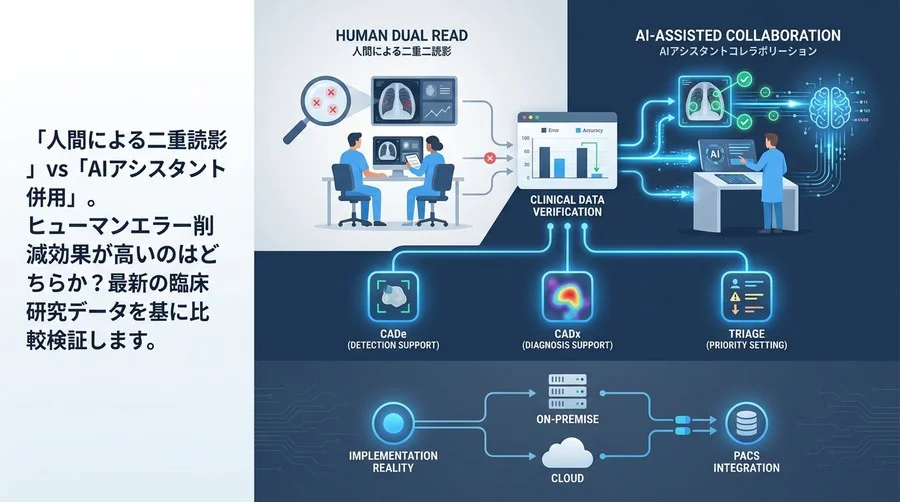 「人間による二重読影」の限界をAIはどう補うか？臨床データで検証する見落とし防止策と導入の現実解