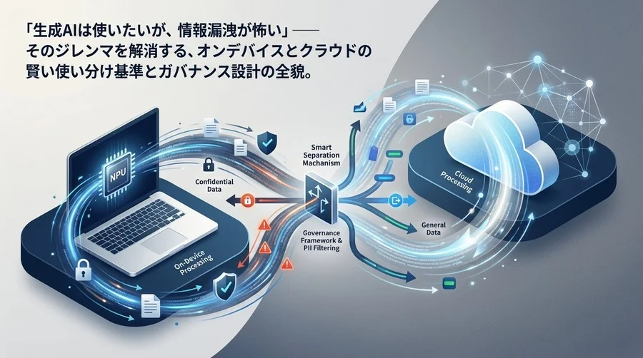 情報漏洩ゼロを目指すAI PC導入戦略：オンデバイスとクラウドの「賢い使い分け」が最強のセキュリティになる理由