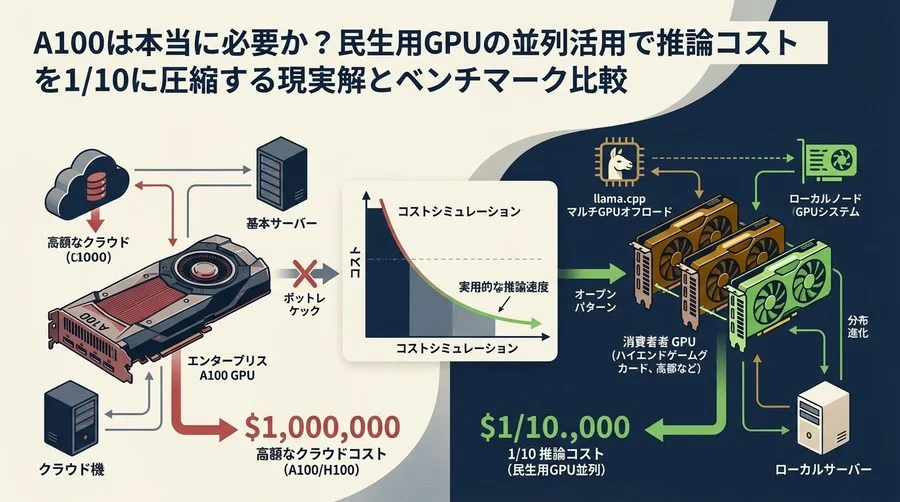 A100は本当に必要か？民生用GPU並列活用で推論コストを1/10に圧縮する現実解とベンチマーク