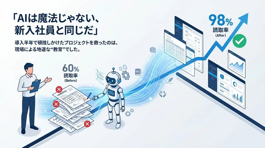 「AIは魔法じゃない、新入社員だ」読取率60%から98%へ。物流現場におけるAI-OCR育成の記録