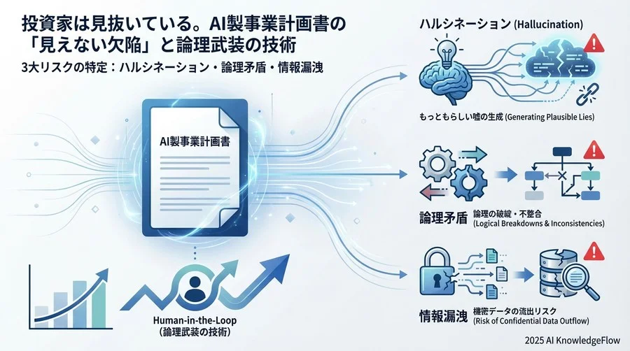 3大リスクの特定：ハルシネーション・論理矛盾・情報漏洩 - Section Image