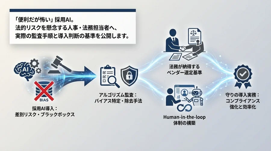 採用AIの差別リスクを技術的に封じる｜法務が納得するアルゴリズム監査と「守り」の導入実務