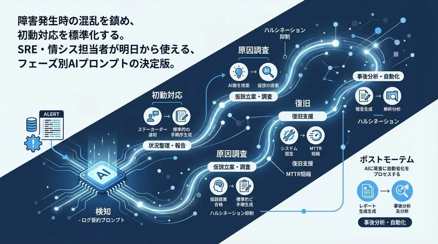 SREの現場を救うインシデント対応AIプロンプト集：検知からポストモーテムまで