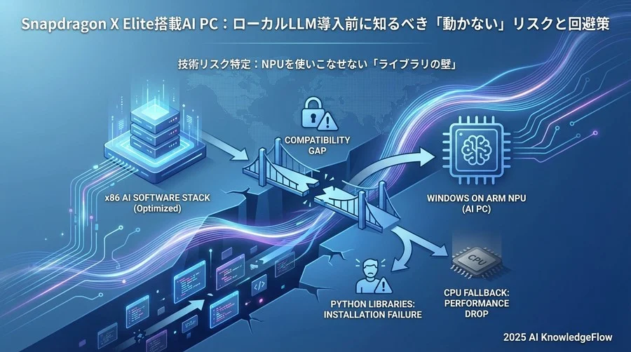 技術リスク特定：NPUを使いこなせない「ライブラリの壁」 - Section Image