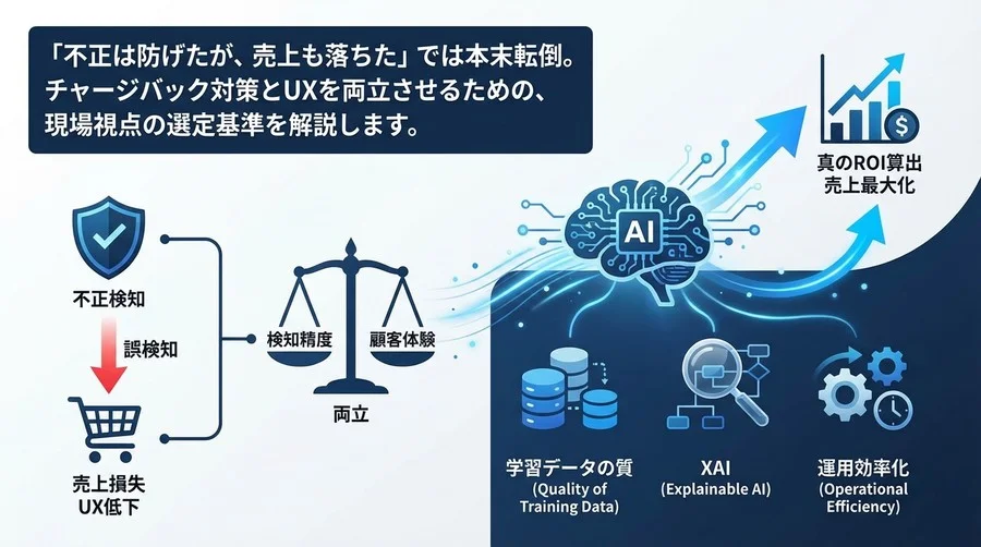 売上減を防ぎ不正を絶つ。EC責任者が知るべきAI検知システムの選定とROI最大化の論理