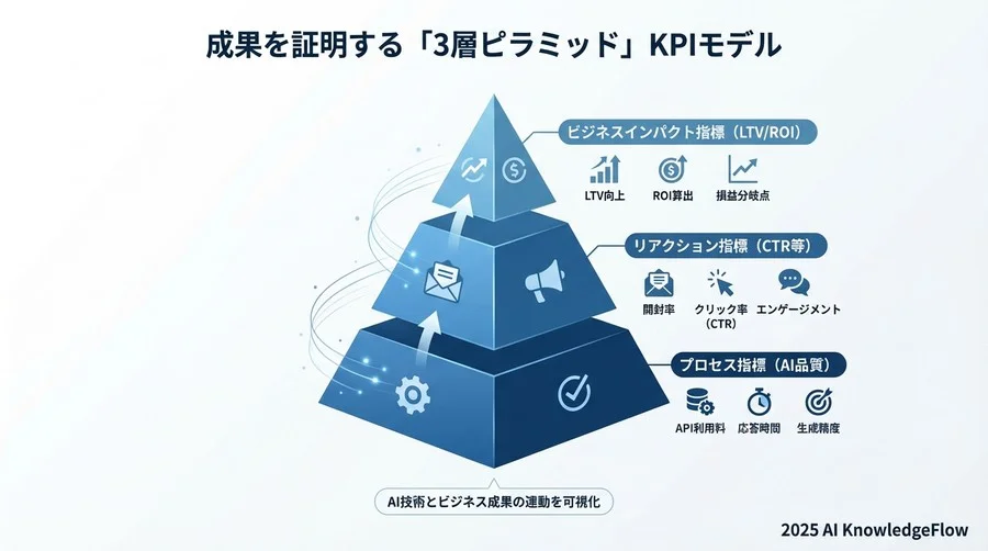成果を証明する「3層ピラミッド」KPIモデル - Section Image