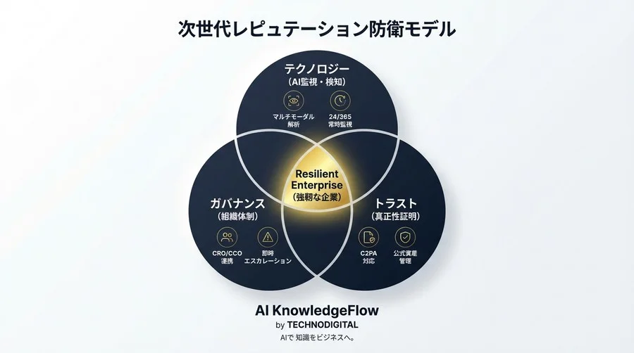 経営者の「顔」が乗っ取られる日：AI監視で防ぐSNS拡散型CEO詐欺のレピュテーションリスク戦略 - Conclusion Image