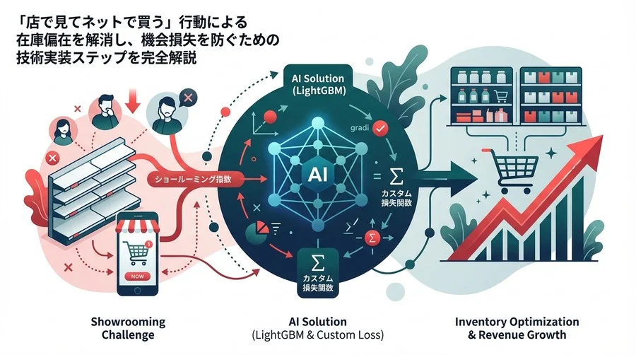 ショールーミングを収益に変える需要予測：LightGBMとカスタム損失関数による在庫最適化実装ガイド