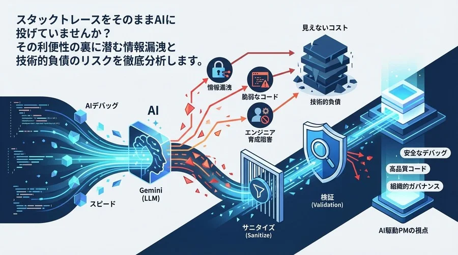 GeminiによるAIデバッグのリスク管理：スタックトレース解析の落とし穴と組織的ガバナンス