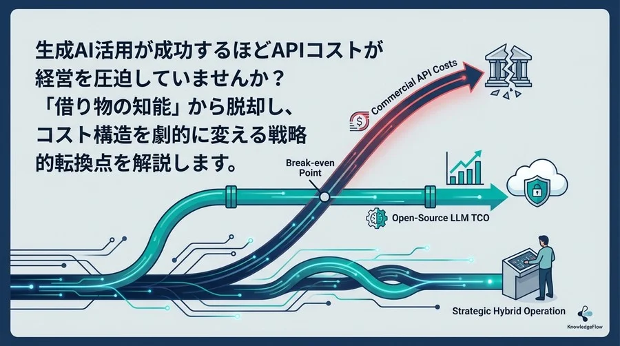 「API破産」を防ぐ経営戦略：オープンソースLLM移行の損益分岐点と隠れコストの正体