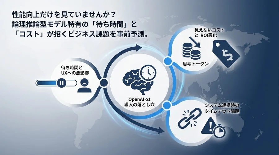 OpenAI o1導入の落とし穴：推論モデル特有の「待ち時間」と「コスト」が招く3つのビジネスリスク