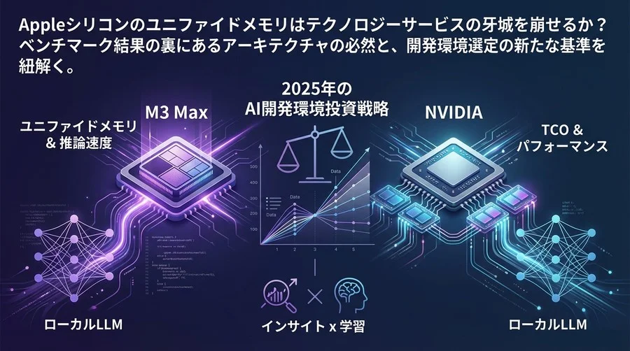 M3 Max対NVIDIA：ローカルLLM推論速度とTCOで比較する2025年のAI開発環境投資戦略