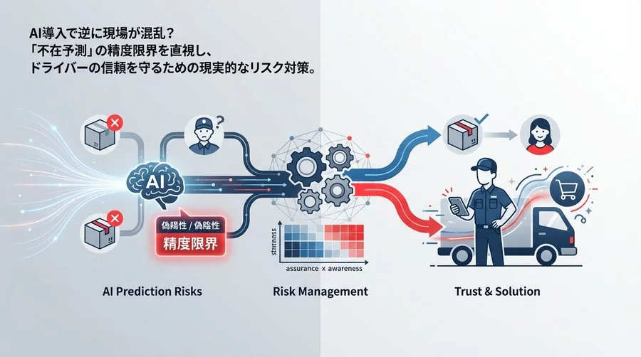 再配達削減AIの落とし穴｜不在予測の「外し方」を制御し現場の信頼を守るリスク管理術