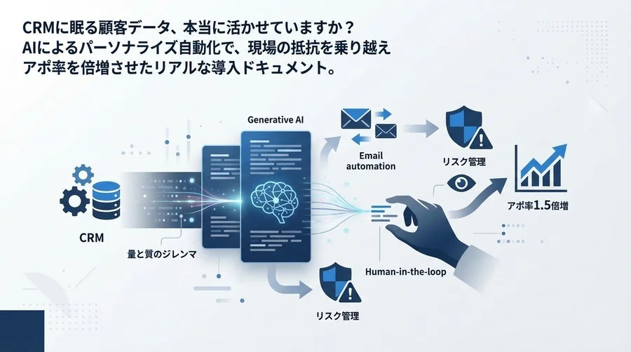 営業メール自動化の落とし穴：CRM連携と「人間介入」でアポ率を倍増させたA社の全記録