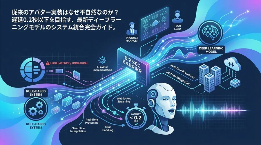 遅延0.2秒の壁を超える：AIアバターリップシンク実装とシステム統合の完全ガイド