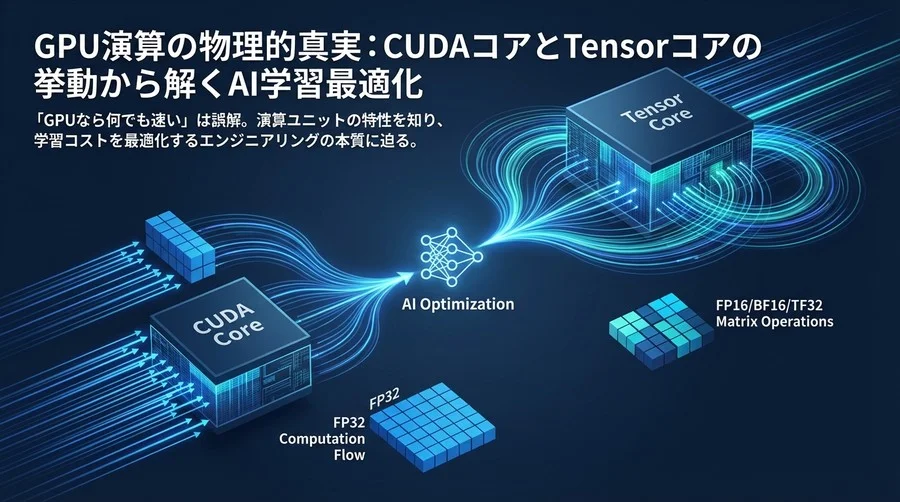 GPU演算の物理的真実：CUDAコアとTensorコアの挙動から解くAI学習最適化