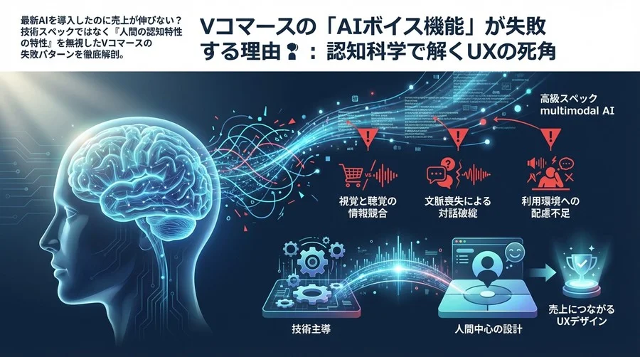 Vコマースの「AIボイス機能」が失敗する理由：認知科学で解くUXの死角
